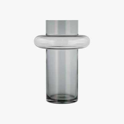 Nordic Nest Lyngby Glas Tube vase glass 30 cm Smoke