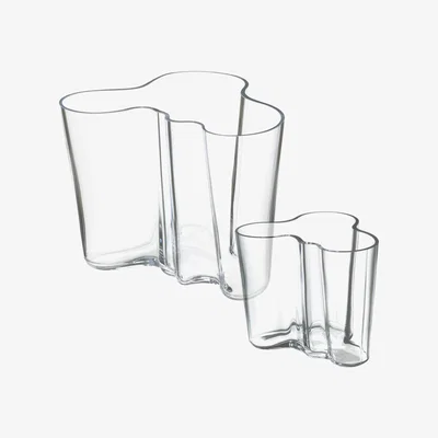 Nordic Nest Aalto duo vase clear
