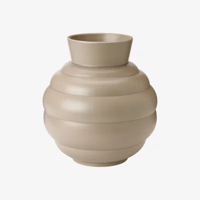 Nordic Nest Knabstrup Keramik Tortus Archie vase No3 26.5 cm Dark sand