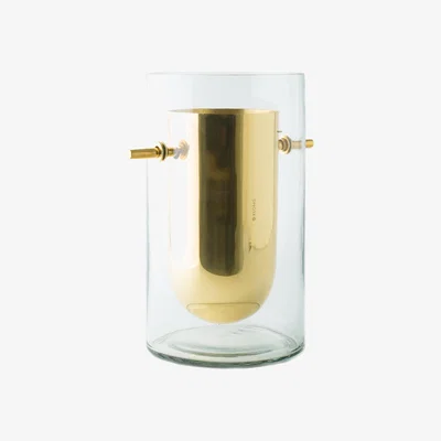 Nordic Nest KLONG Alba cylinder vase Brass