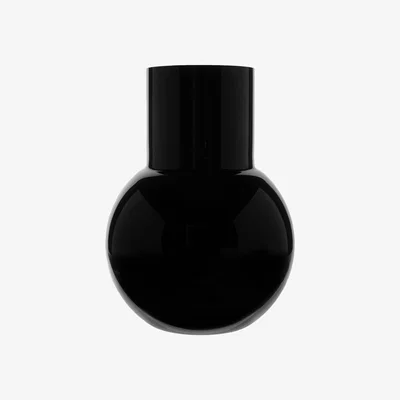 Nordic Nest Skrufs Glasbruk Pallo vase Black 20 cm