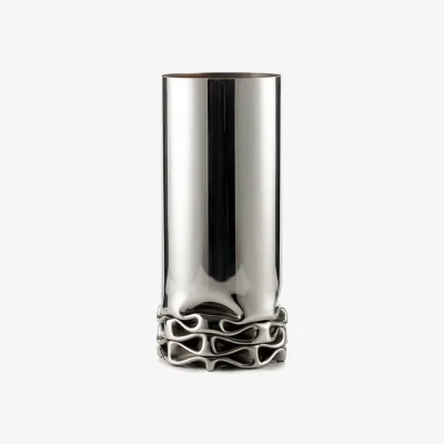 Nordic Nest Design House Stockholm Hydraulic vase 25 cm Stainless steel 33 cm