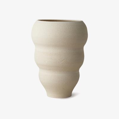 Nordic Nest Hand turned vase no. 60 Curved Vanilla