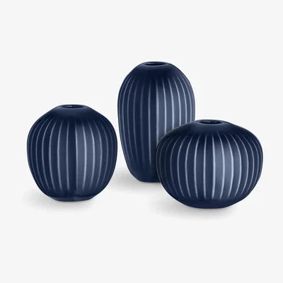 Nordic Nest Hammershøi miniature vase set 3 pieces Indigo