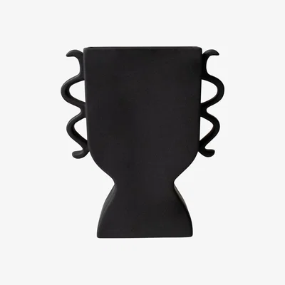 Nordic Nest DBKD Flat vase 25 cm Black