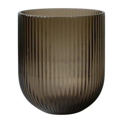 Nordic Nest DBKD Simple Stripe glass vase brown Medium