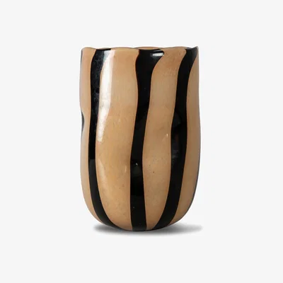 Nordic Nest Curt vase 30 cm Black-beige