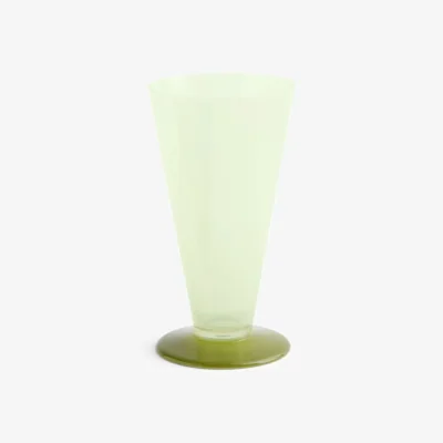 Nordic Nest HAY Conical vase Light green-dark lime small