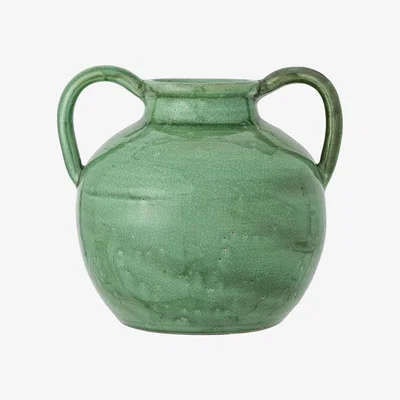 Nordic Nest Bloomingville Cham Deco vase 25.5 cm Green terrakotta
