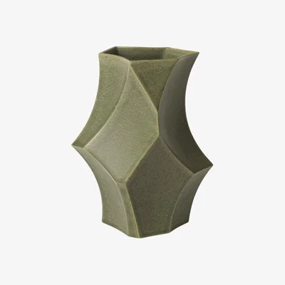 Nordic Nest Ferm Living Cueva vase 26 cm Dark sage