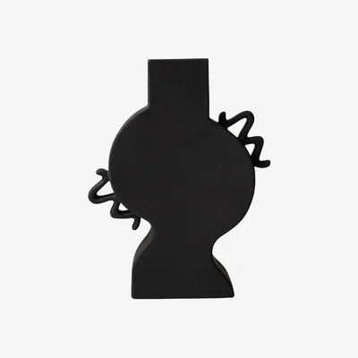 Nordic Nest DBKD Flat vase 33 cm Black