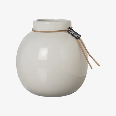 Nordic Nest ERNST Ernst glazed vase white Ø22 cm