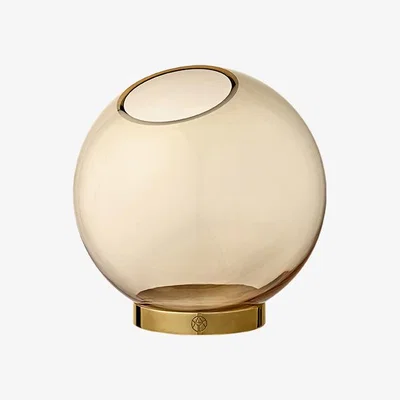 Nordic Nest Globe vase medium amber-gold