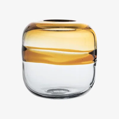 Nordic Nest Bloomingville glass vase brown 16 cm