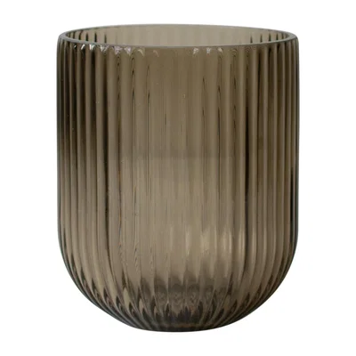 Nordic Nest DBKD Simple Stripe glass vase brown Small