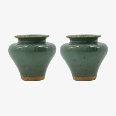 Nordic Nest House Doctor Kolo vase Green 8.5 cm 2-pack