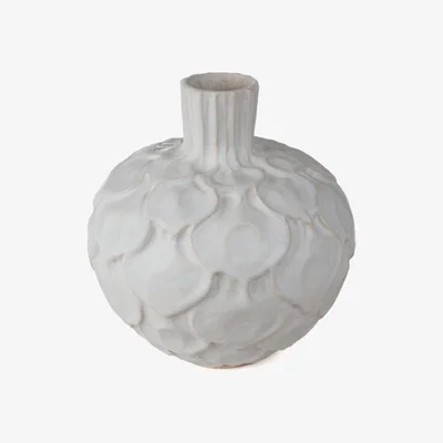 Nordic Nest Kronärtskocka vase white 22 cm