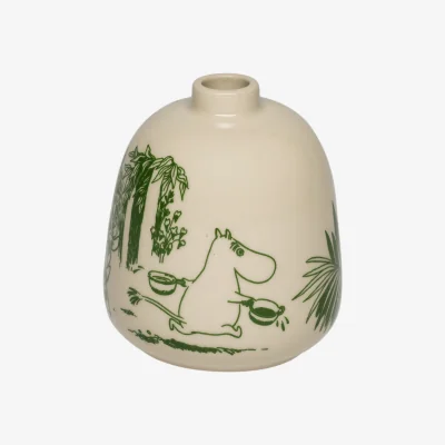 Nordic Nest Moomin Arabia Mystikens skog Mumin vase Green 8.3 cm