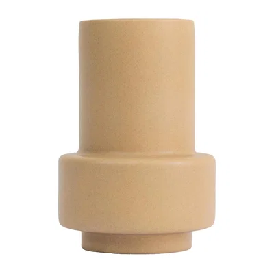 Nordic Nest Ro Collection Hurricane vase L Ø17 Soft Ochre