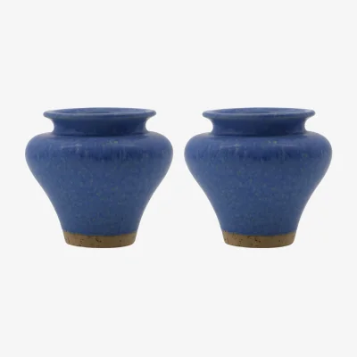 Nordic Nest House Doctor Kolo vase Blue 8.5 cm 2-pack
