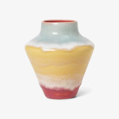 Nordic Nest Kähler Poppery vase 12 cm Pink-mint-yellow
