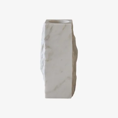 Nordic Nest Botané Carrara Edge marble vase Small 25 cm