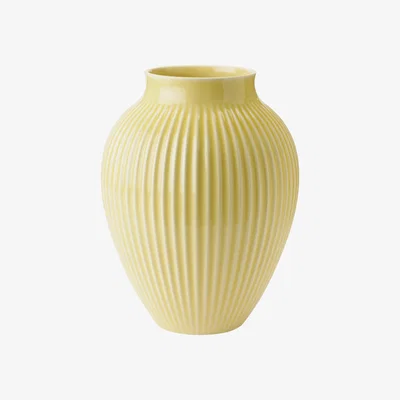 Nordic Nest Knabstrup vase ribbed 27 cm Yellow