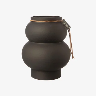 Nordic Nest Ernst stoneare vase curve 21.5 cm Dark grey