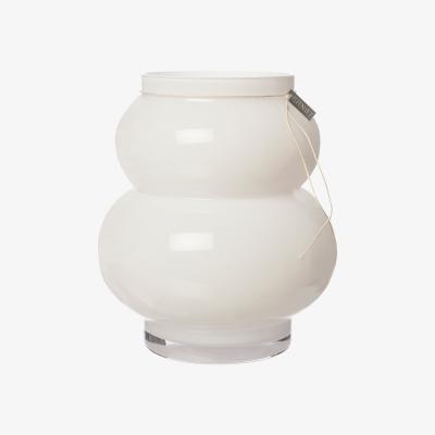 Nordic Nest Ernst glass vase curved 21.5 cm White