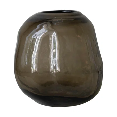 Nordic Nest DBKD Pebble vase brown Small Ø20 cm