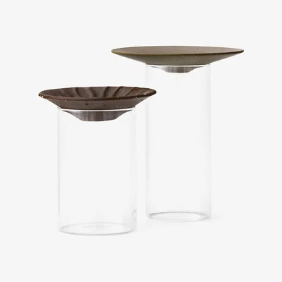 Nordic Nest Audo Copenhagen Cresco Propagation vase 2 pieces Brown-clear