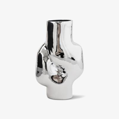 Nordic Nest HKliving Gleam vase high Chrome
