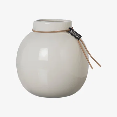 Nordic Nest ERNST Ernst glazed vase white Ø14 cm