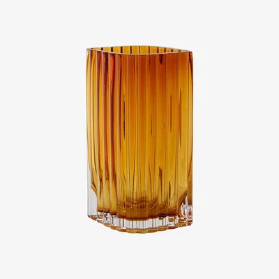 Nordic Nest AYTM Leaf vase 20 cm Amber
