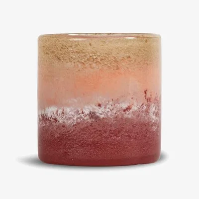 Nordic Nest Byon Calore lantern-vase M Ø15 cm Rose-beige-bordeaux