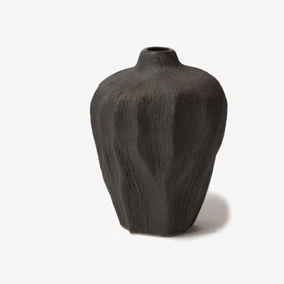 Nordic Nest Lindform Flower seed vase Black