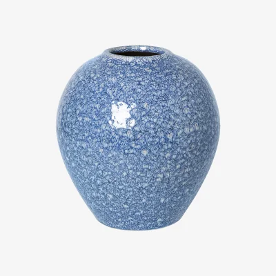 Nordic Nest Ingrid ceramic vase 25.5 cm insignia blue-white
