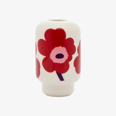 Nordic Nest Marimekko Unikko vase 14 cm White-cranberry-pink-plum