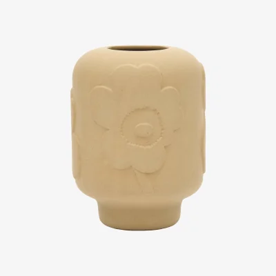 Nordic Nest Marimekko Unikko vase ceramic 18 cm Sandstone