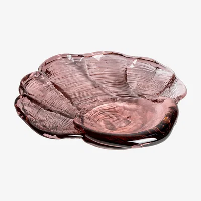 Nordic Nest Kosta Boda Venusmussla glass saucer 30x33 cm Pink