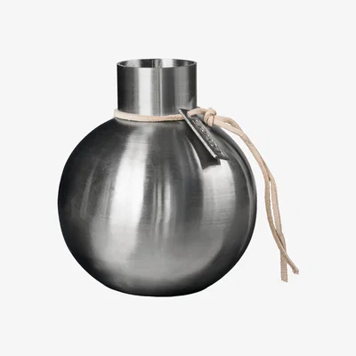 Nordic Nest ERNST Ernst brushed steel vase Ø7.5x9.5 cm