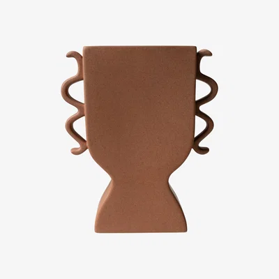 Nordic Nest DBKD Flat vase 25 cm Terracotta