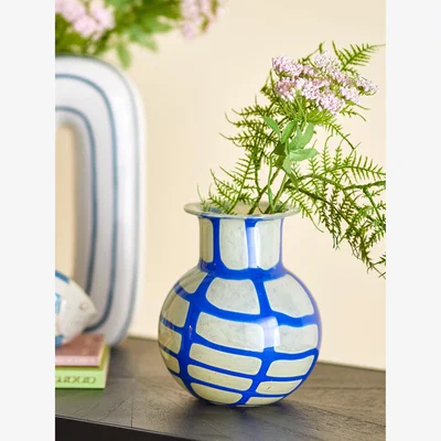 Nordic Nest Bloomingville Kiran vase 19 cm Blue