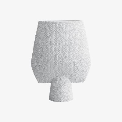 Nordic Nest 101 Copenhagen Sphere vase Square Shisen big 44 cm Bone White