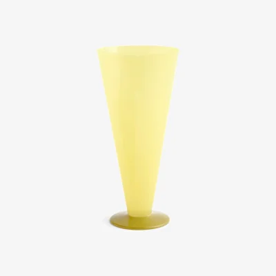 Nordic Nest HAY Conical vase Yellow-lime green large