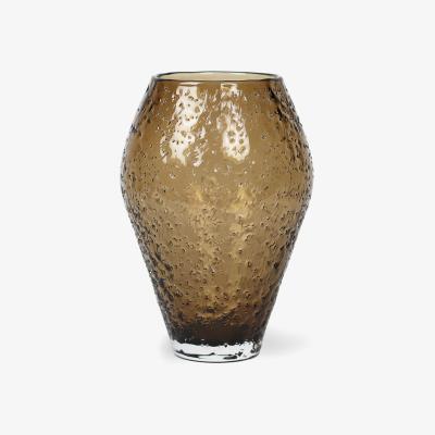 Nordic Nest Ro Collection Crushed glass vase small Sepia brown