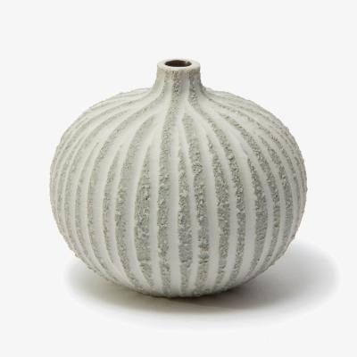 Nordic Nest Lindform Bari vase Stonestripe light grey rough S