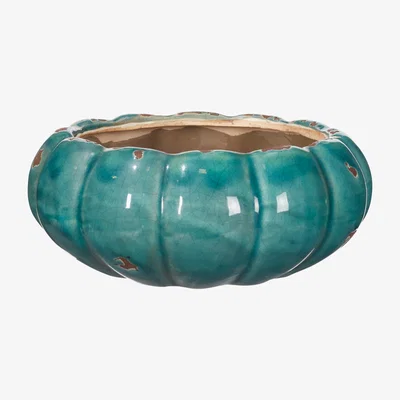 OKA Kolokythi Wide Decorative Bowl - Aruba Blue