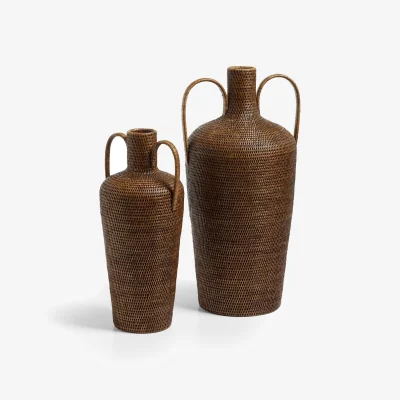OKA OKA, Rousham Tall Vase - Antique Brown, Vase