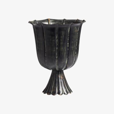 OKA Datura Vase - Metallic Black
